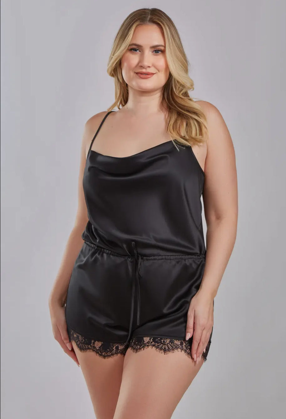 Sexy Satin Romper