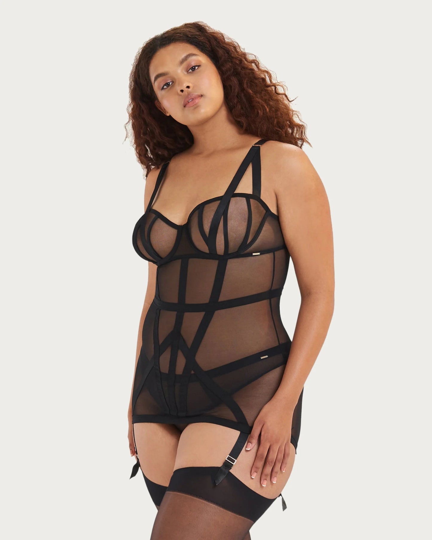 Bluebella - Karolina Wired Basque Black - Bambolina’s Boutique