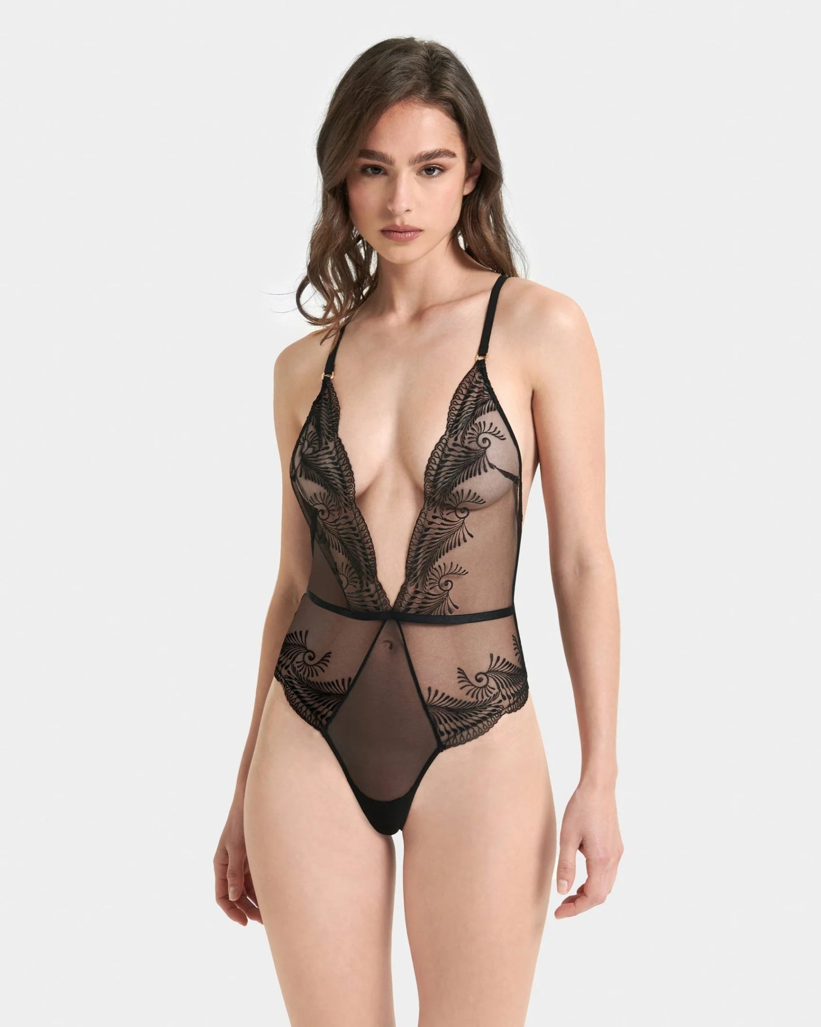 Bluebella - Rafaela Soft Lace Bodysuit Black - Bambolina’s Boutique