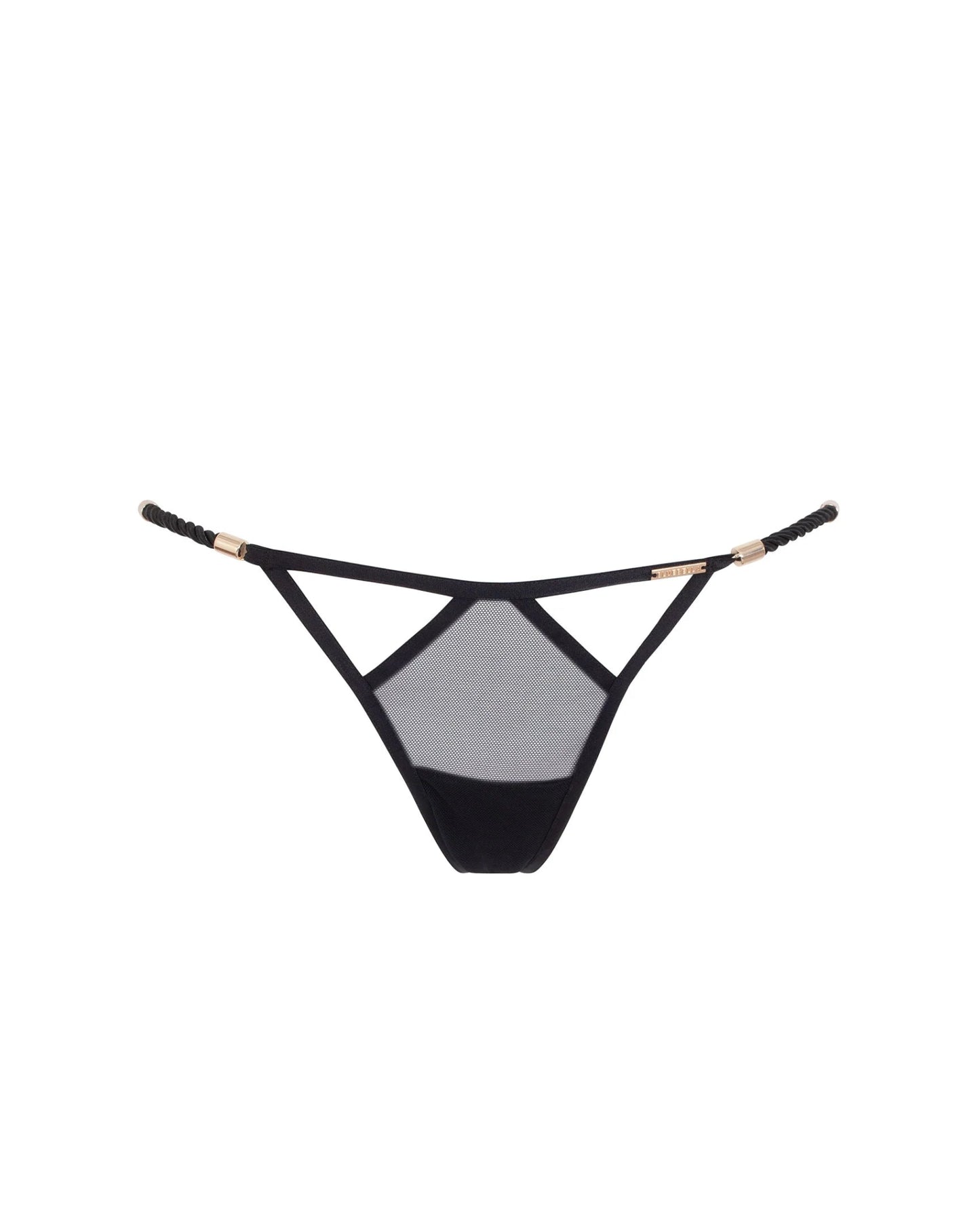 Bluebella - Valerian Open Back Thong Black/Gold - Bambolina’s Boutique