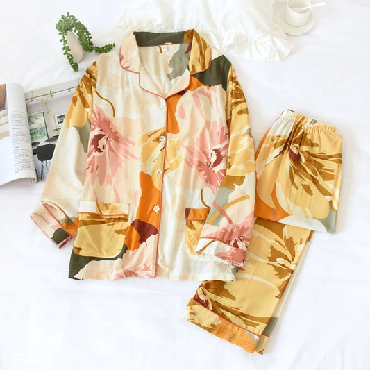 Anna-Kaci Tropical Floral Pajama Loungewear Set