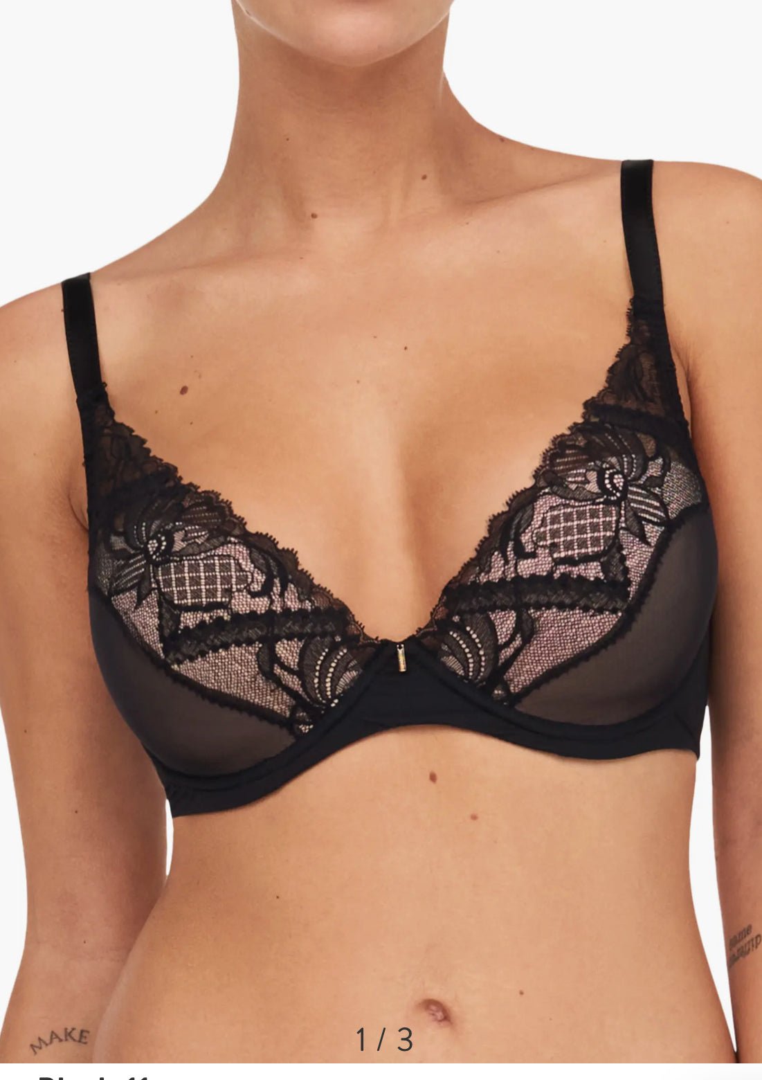 Chantelle - Orangerie Dream Lace Contour Plunge Wired T-Shirt Bra - Bambolina’s Boutique