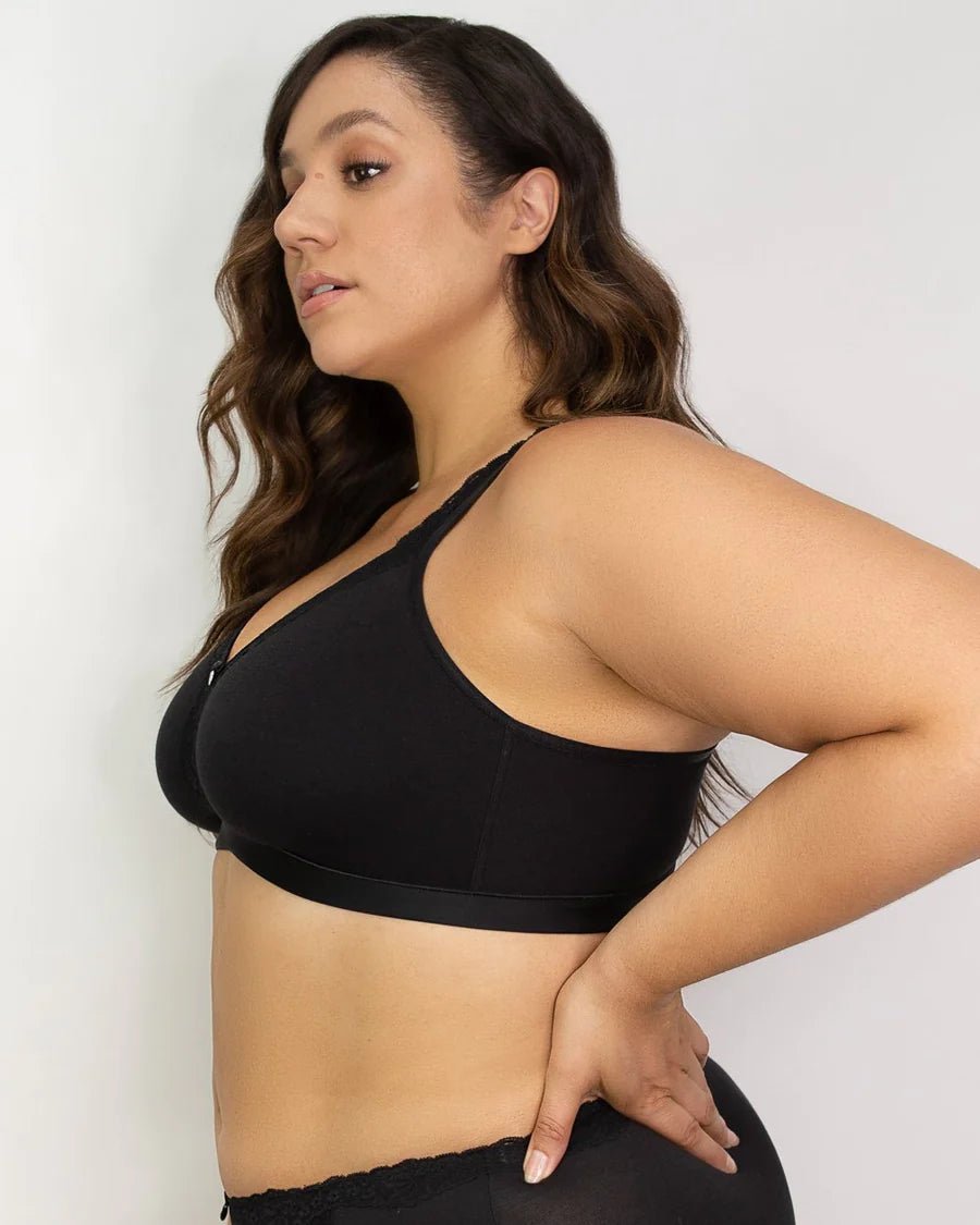 Curvy Couture - Cotton Luxe Unlined Wireless Wire Free Bra 1010 - Bambolina’s Boutique