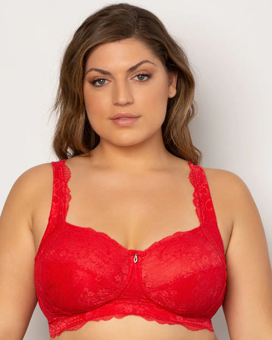 Curvy Couture - Luxe Lace Wireless Bralette 1320 - Bambolina’s Boutique