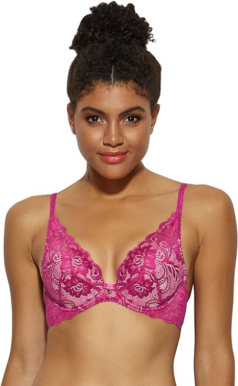 Gossard - Gypsy High Apex Plunge Lace Wired Padded Bra 11117 - Bambolina’s Boutique