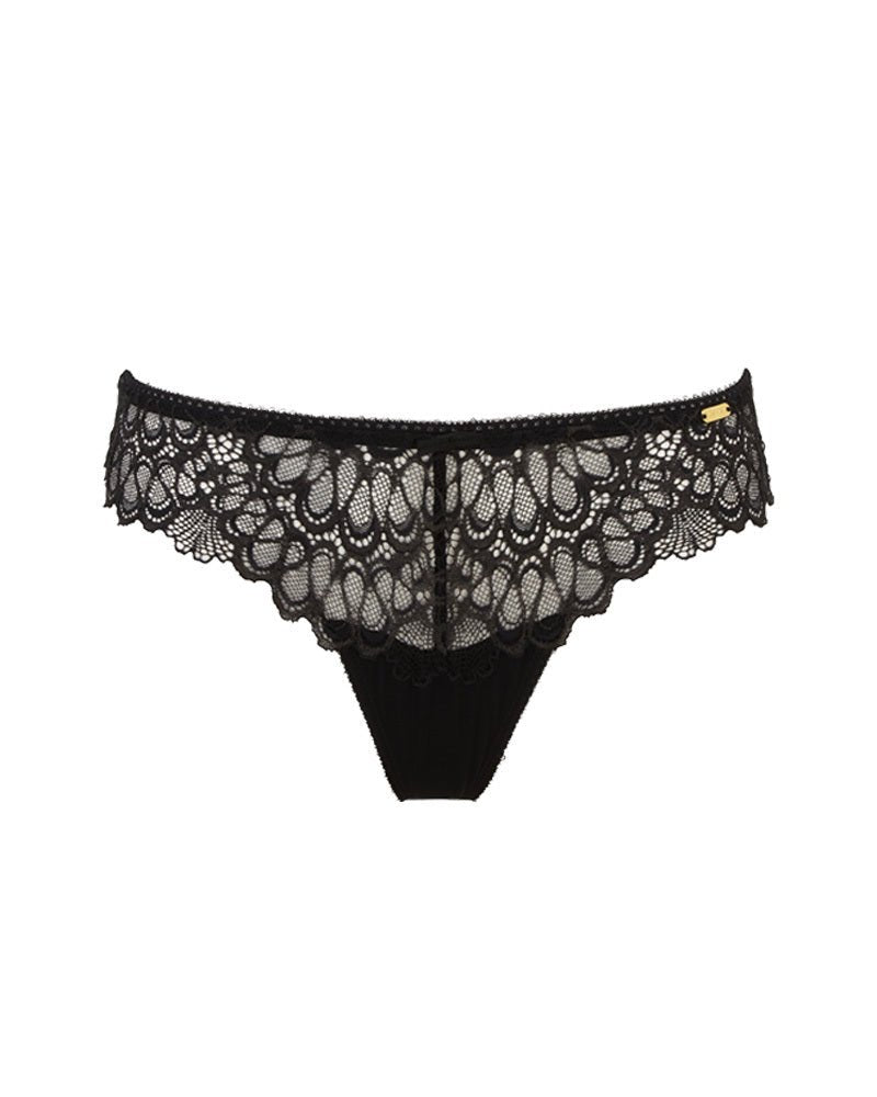 Gossard Swirl - Black Thong 17806 - Bambolina’s Boutique