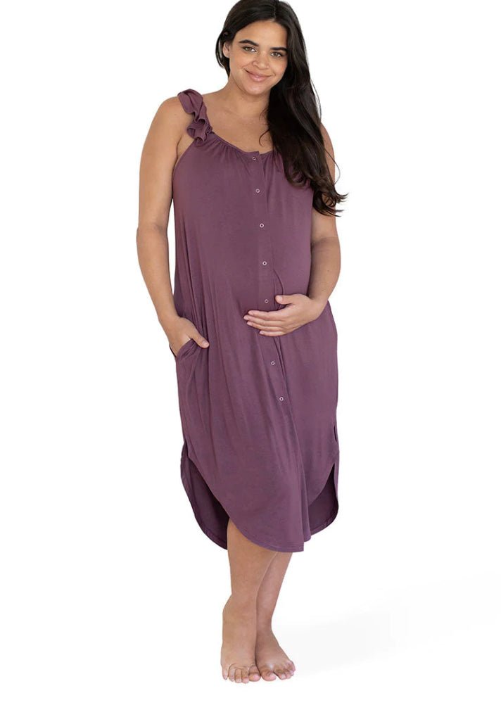 Kindred Bravely - Ruffle Strap Labor & Delivery Gown KGWN - RUF - Bambolina’s Boutique