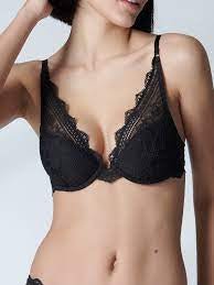 Simone Perele - Freesia Triangle Contour Plunge Lace Wired Bra FRE 1A1347 015 - Bambolina’s Boutique