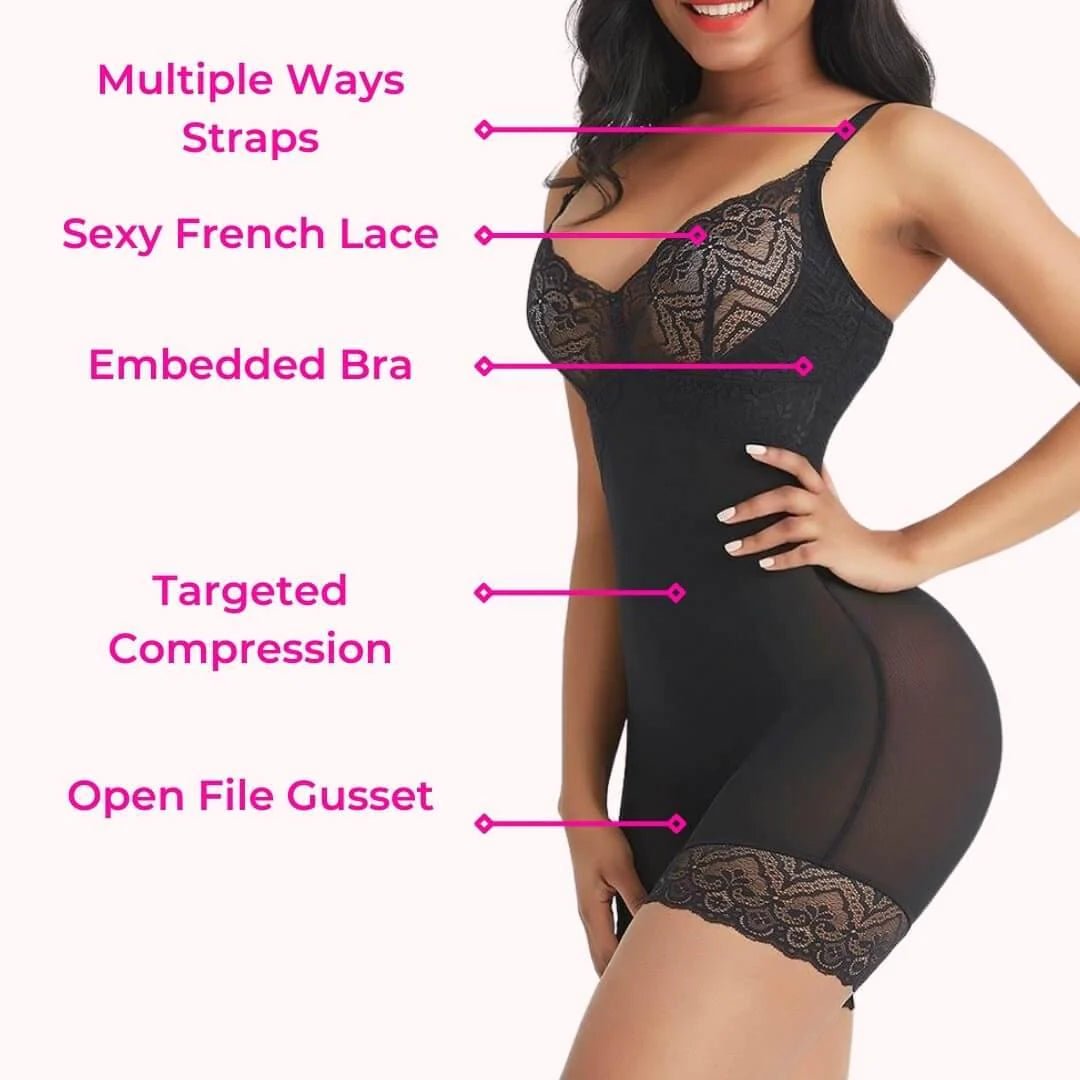 Trophy Shapewear - TrophyWifey CorePlus™ Fit | Lace Bodysuit Shapewear - Bambolina’s Boutique