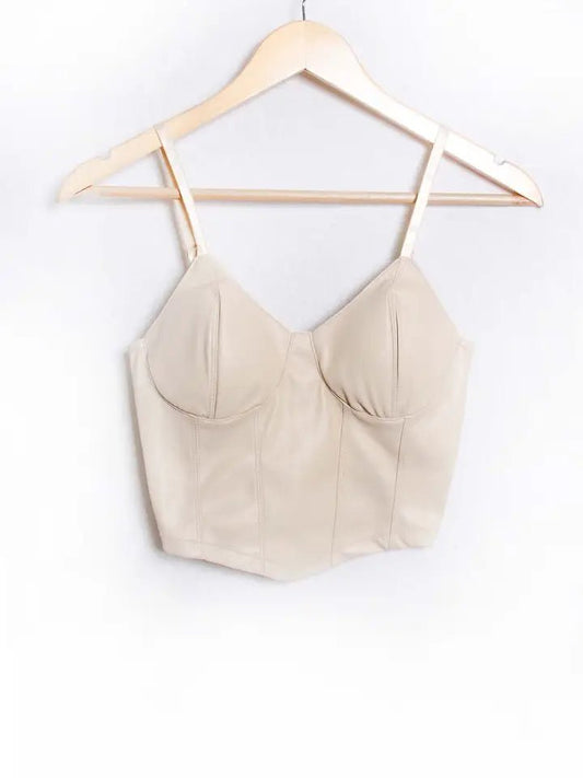 Women's Spaghetti Strap Bustier Bra Cup Top - Bambolina’s Boutique